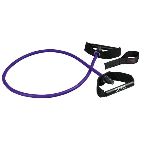 Bande de résistance Spri Xertube Ultra Heavy violette avec sangle de porte pour le renforcement musculaire, le conditionnement physique, l'entraînement sportif et l'amélioration de la mobilité