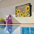thumbnail image 6 of Outdoor TV Cover 30 to 32 Inches, Farmhouse Sunflower Country Floral Vintage Brown Wood Grain Waterproof TV Cover with Remote Control Pocket, Flat Screen TV Cover Protector for Outside TV, 6 of 6
