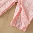 thumbnail image 6 of CAICJ98 Newborn Baby Girl Clothes Ruffle Sleeve Jumpsuit Corduroy Floral Romper+Headband Cute Fall Winter One Piece Outfit (Pink,3-6 Months), 6 of 6