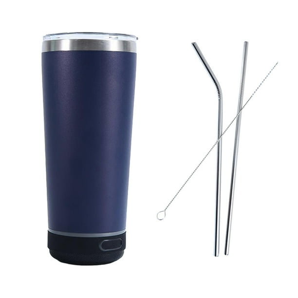 Bewildely Vaso artesanal exquisito de acero inoxidable con altavoz de música sellado no tóxico hermético Cocina y Comedor Armada