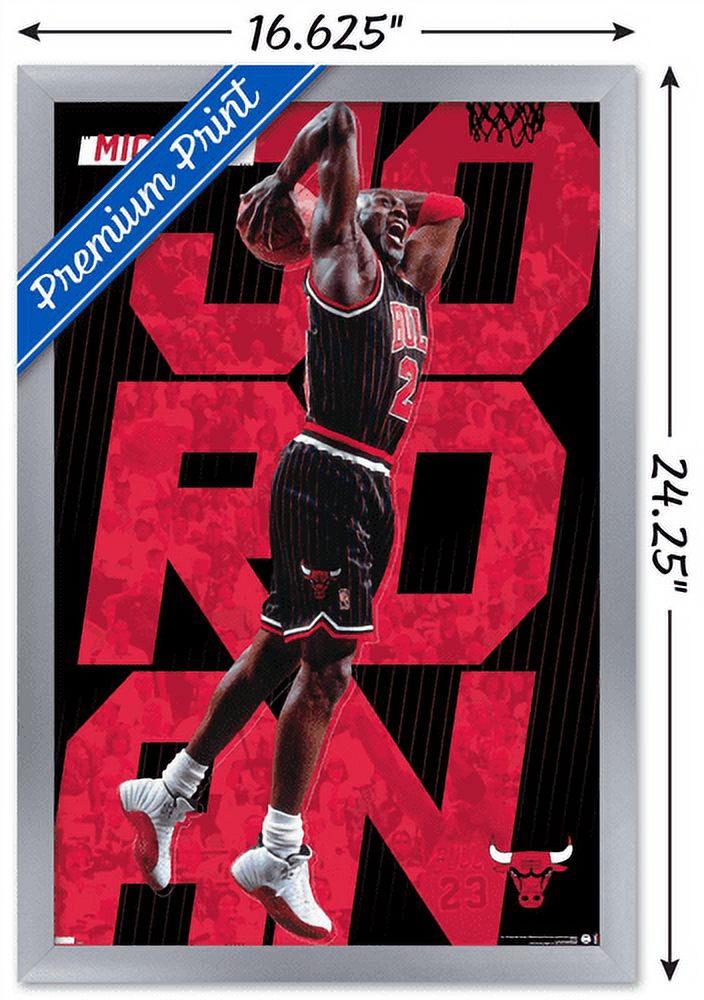 Michael Jordan - Pinstripes Wall Poster, 14.725" x 22.375", Framed