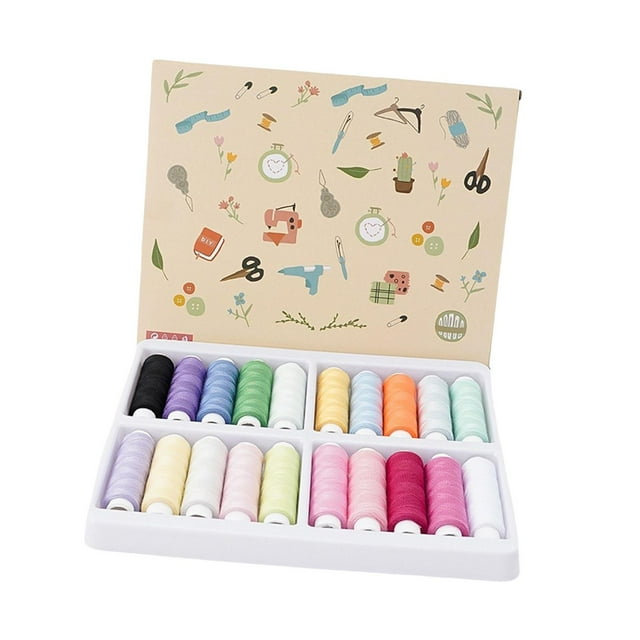 Hilo de coser de 20 colores surtidos para patchwork y manualidades. Rollo de hilo de coser. Color de la luz