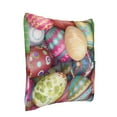 thumbnail image 2 of Bingfone Easter Eggs Linen Throw Pillow Covers Cushion Case Pocket Button Vintage Farmhouse Pillowcase For Sofa Couch Bed 20"X20", 2 of 9
