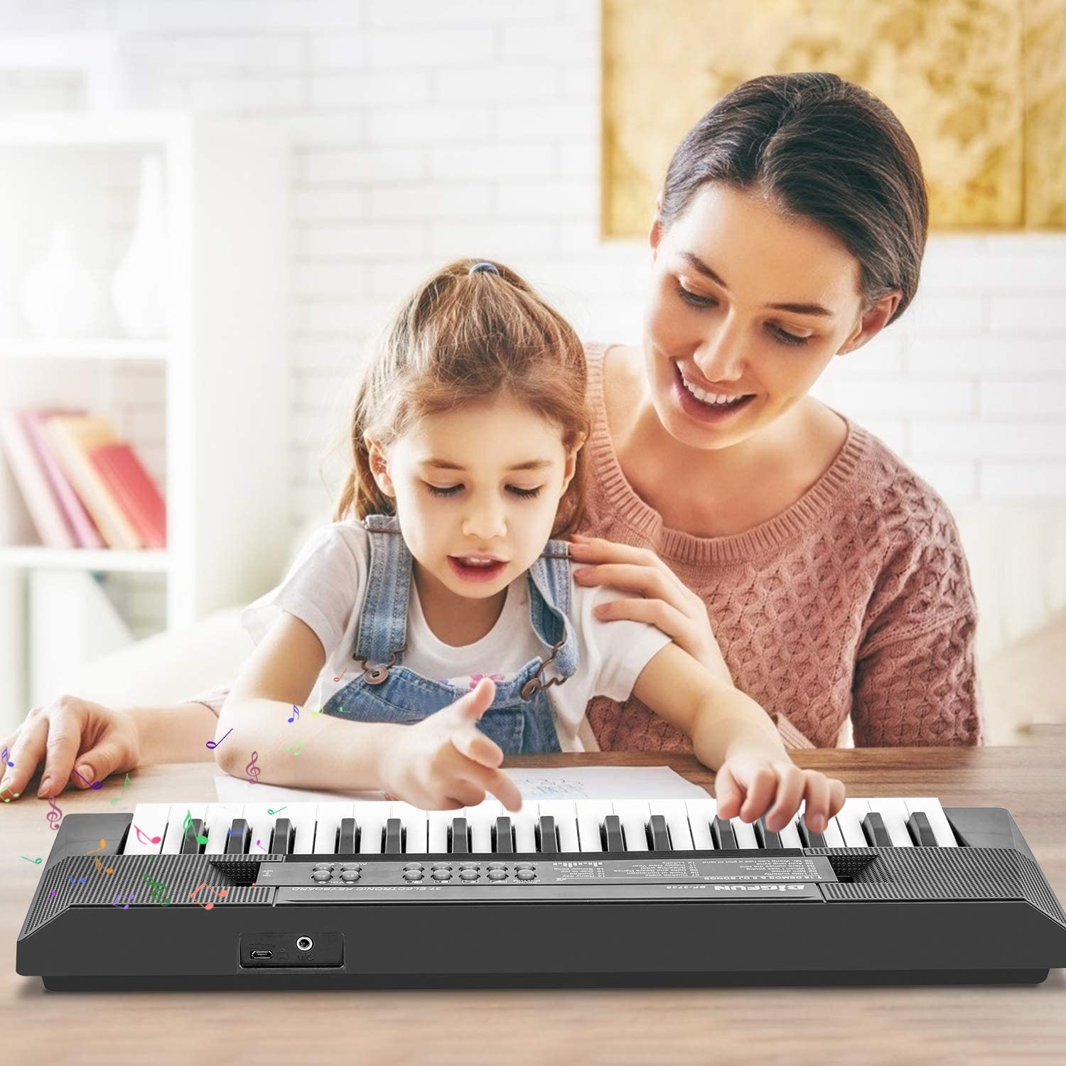 2 Mini Pianos électroniques Portables Pour Tout-petits - Touches Avec Sons Et Vibrations - Développe Coordination Main-œil, Couleur Aléatoire