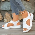 thumbnail image 2 of Dakaela Womens Orthopedic Sandals Ladies Recovery Sport Slip on Walking Shoes Comfortable Arch Support Summer Beach Casual Sandal for Plantar Fasciitis White 7, 2 of 7