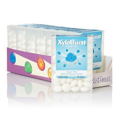 XyloBurst Flip Top Mints, Peppermint, 60 Ct