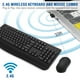thumbnail image 3 of Combo de teclado y ratón inalámbricos EDJO de tamaño completo, negro, 3 of 7
