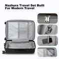 thumbnail image 3 of Nazhura Hardside Luggage Set of 3, Suitcase Set, Carry On Luggage 20 and 24 inch, Luggage 28 Inch, Travel Luggage Set, Baggage Set with Spinner and TSA Lock, Black, 3 of 10
