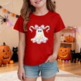thumbnail image 2 of Wonitaaizi Girls Kids Halloween Clothes Tee Tshirts Pumpkin Tshirt tshirt (3-4 Years,Red), 2 of 5