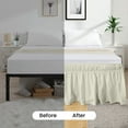 thumbnail image 2 of CCNY Wrap Around Style Bed Skirt Queen Ivory 15" Microfiber Bed skirt, 2 of 6
