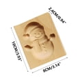 thumbnail image 3 of Cookie Cutter Shortbread Bake DIY Mold Carved Wooden Gingerbread Mold, 3 of 6