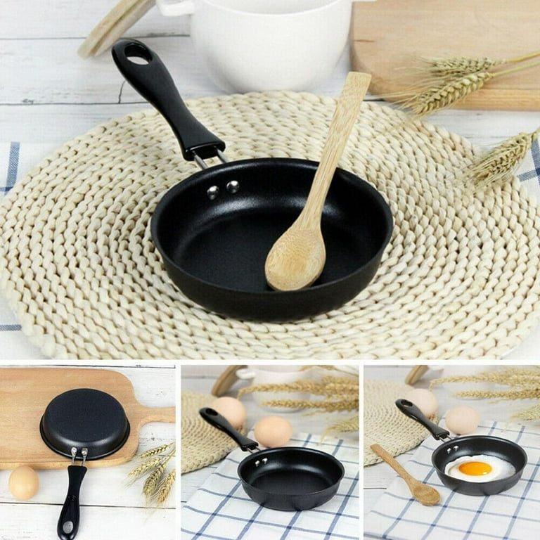 12cm Portable Cooking Pan Durable Non-Stick Pans Frying Pan with