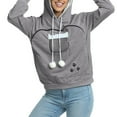 thumbnail image 5 of Taqqpue Women's Plus Size Cat Pouch Hoodie Unisex Pet Carrier Sweatshirts Cat Dog Pouch Holder Shirts Kitten Puppy Holder Oversized Animal Pouch Sweatshirt Shirts Long Sleeve Hooded Tops with Pocket, 5 of 7