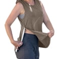 thumbnail image 5 of Domuza Post Shoulder Surgery Shirts Women After Rotator Cuff Post Shoulder Surgery Sleeveless Top Tear Away Chemo Tshirts Clothing Light Brown XXL, 5 of 7
