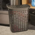 thumbnail image 4 of Sterilite Plastic Wicker Weave Laundry Hamper Bin with Lid, Brown (16 Pack), 4 of 4