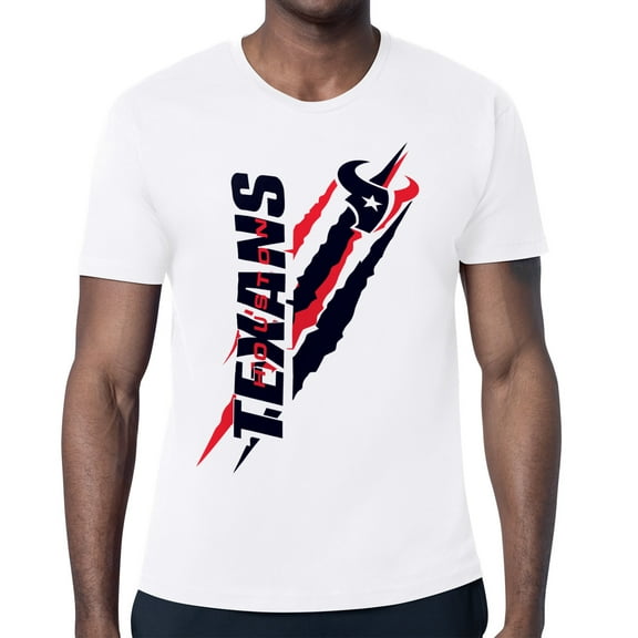 Men's Starter White Houston Texans Color Scratch T-Shirt