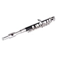 thumbnail image 4 of Instruments Piccolo Instrument ABS Tubing White Copper Silver Plated C Key Piccolo Flute for Beginners Students with Hard Case Cleaning Rod Cloth and Gloves, 4 of 7