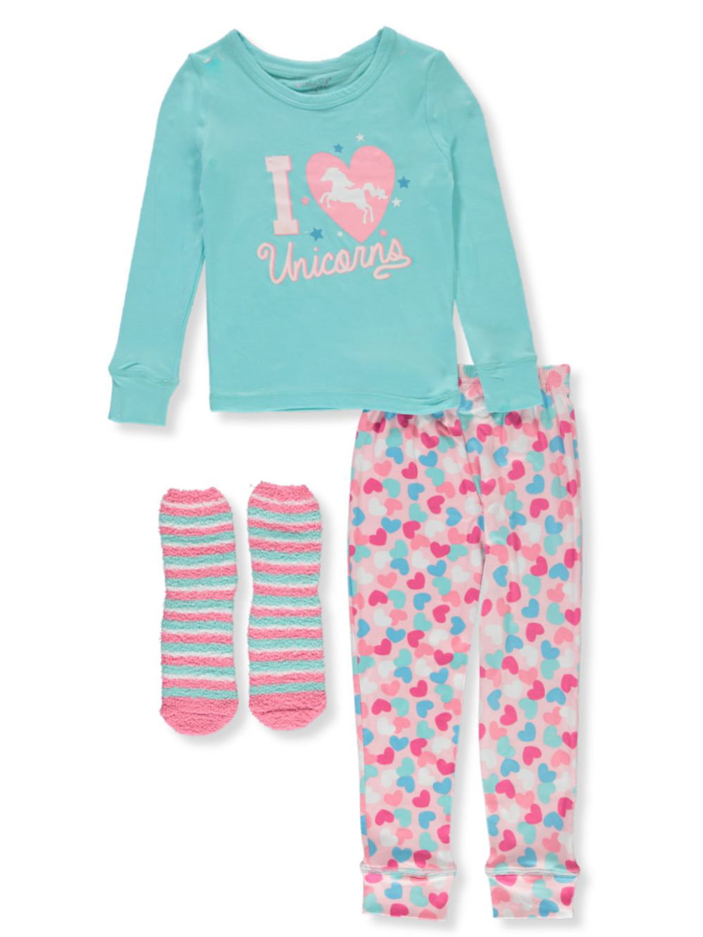 2 Piece Fleece Matching Sleepwear Set Toddler Rene Rofe Baby Girls' Pajama Set