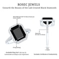 thumbnail image 5 of Rosec Jewels Certified Lab Grown Black Diamond Emerald Cut Engagement Ring 3 Ct (AAAA Grade) - Black and White Diamond Ring, 10K White Gold, US 3.00, 5 of 8