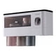 thumbnail image 1 of Soporte para cepillo de dientes, artículo multifunción para el hogar, exprimidor automático de pasta de dientes, estantes de almacenamiento, accesorios de baño, (tres tazas-gris) JM, 1 of 5
