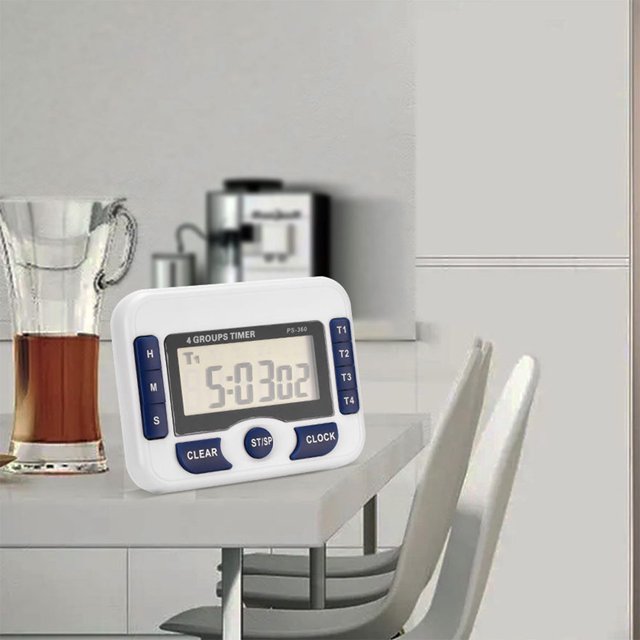 HONITANO Compact Blue Kitchen Timer with Magnetic Back and Desktop Support for Easy Use