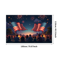 thumbnail image 3 of Patriotic Design Event Banner American Flag Holiday Banner Firework Display for Independence Day Celebration Outdoor Decoration Night Event, 3 of 8