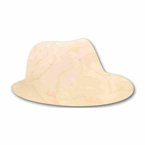Unfinished Wood Fedora Shape - Hat - Craft - up to 46" DIY 6" / 1/4"