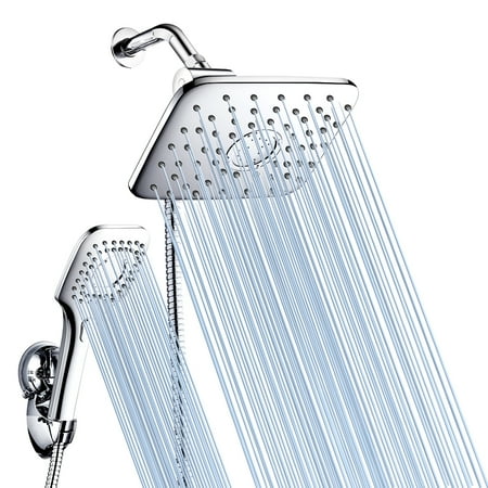 3-way Rainfall Shower Head and Handheld Shower Combo (Chrome). Use Luxury 9-inch Rain Showerhead and 3-Function Hand Shower, 59" Hose