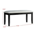 thumbnail image 4 of Home Design Oden Dining Bench, Black/Gray, Rectangular seat, Padded cushion, Upholstered in soft gray fabric, X-shaped base, Comfortable seating, Rustic-modern style, Durable construction, 4 of 5