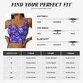 thumbnail image 5 of Daiia blue Skull purple flower1 Printed Women's Sports Bra, Breathable Activewear Bra with U-Back Design and Removable Pads, Comfortable and Supportive for Yoga, Workout-Large, 5 of 8
