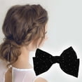 thumbnail image 2 of Unique Bargains 1 Pc Cute Rhinestones Bow Spring Hair Clips Black, 2 of 5