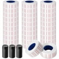 thumbnail image 1 of 30 Rollos de 15 000 Etiquetas de Precio Blancas para Etiquetadora MX-5500, Pegatinas Blancas para Marcar Precios, Más 3 Rollos de Tinta de Repuesto., 1 of 5
