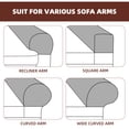 thumbnail image 4 of ULTNICE Sofa Armrest Cover Coffee 2Pcs 21.22X7.86X6.29in Polyester, 4 of 6