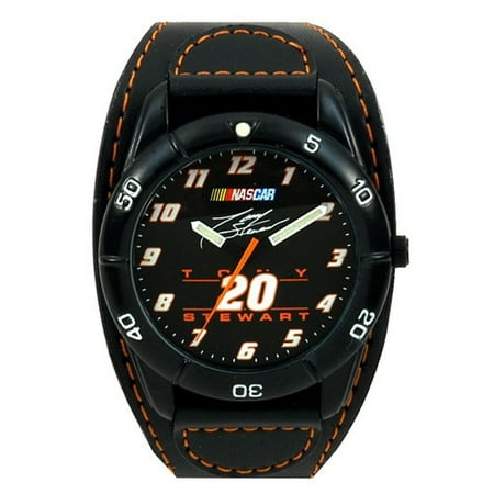 NASCAR Tony Stewart Men's Water Resistant Sports Watch, Black Dial
