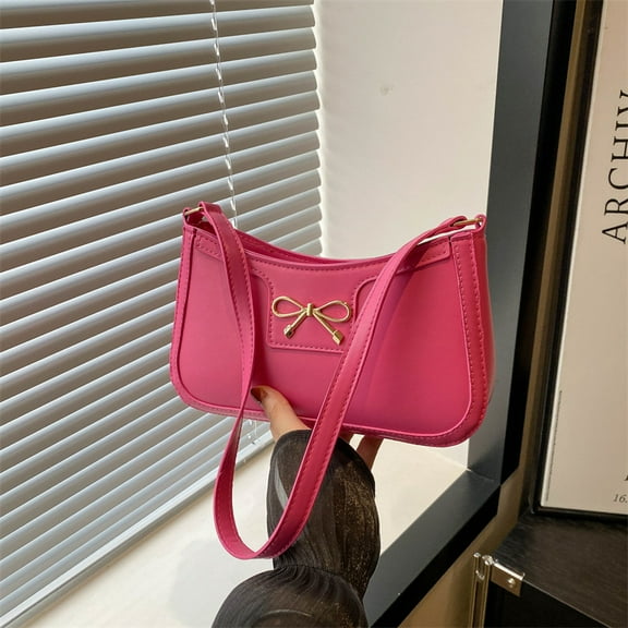 Trendy crossbody bag with bow under the arm for women, new collection 2025, Korean style, modern personality, elegant and sophisticated, baguette bag for everyday use.