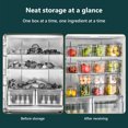 thumbnail image 3 of Clear Plastic Refrigerator Storage Box | Stackable Sealed Container with Handle | Fresh-Keeping Organizer for Food Vegetables Meat | Portable Space-Saving Design | 26x14x13.5cm, 3 of 8