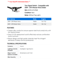 thumbnail image 2 of Turn Signal Switch - Compatible with 2009 - 2010 Nissan Versa Sedan, 2 of 2
