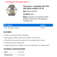 thumbnail image 2 of Thermostat - Compatible with 1996 - 2005 Buick LeSabre 3.8L V6 - Motorad, 2 of 2