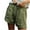 Army Green, variant on Ohufall Womens Shorts,Biker Shorts Women,Workout Shorts Womens,Elastic Waist Tie Cotton And Linen Casual Shorts Pants Wide Leg Pants Gym Shorts Women Clearance