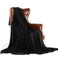 thumbnail image 5 of Cozy Microfiber Extra Soft Solid Color Throw Bed Blanket Queen - Black, 5 of 5