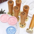 YGHM Natural Plant Wax Seal Stamp Elegangt Natural Rosewood Handle