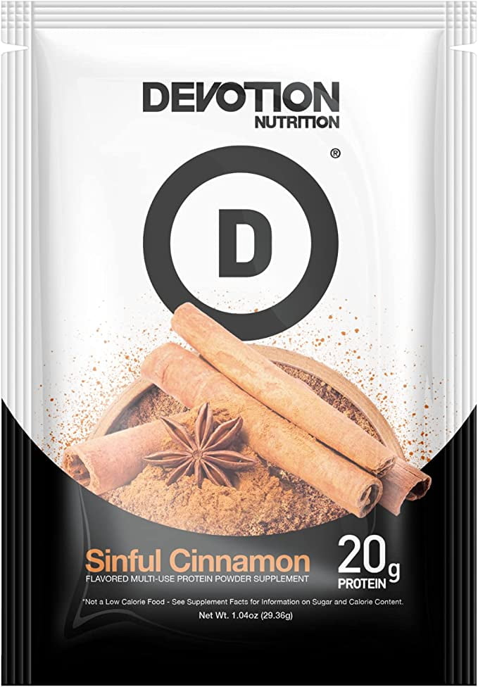 Devotion Nutrition Protein Powder Sinful Cinnamon 12 Packets