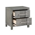 thumbnail image 2 of Gray Nightstand - Silver Handles - Bedroom Use - Offer Functional Storage, 2 of 2