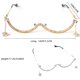 thumbnail image 4 of Guardurnaity Montura metálica de moda con brillantes diamantes decorativos engastados en la montura de las gafas y joyas de diamantes de Cadenas y cordones para anteojos plata, 4 of 6