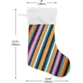 thumbnail image 2 of GZHJMY Christmas Stocking, Personalized Mexican Serape Stripes Large Candy Stocking, 1 PCS Hanging Gift Xmas Stocking Decoration for Family Holiday Party Ornaments Decor Fireplace, 2 of 7