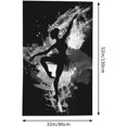 thumbnail image 5 of Ballet Dance Black and White Microfiber Beach Towels Oversized Soft Beach Blanket Absorbent Quick Dry Bath Towels Pool Towels Travel Beach Towels for Kids Adults, 5 of 16
