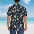 thumbnail image 6 of Haiem Space Printed Hawaiian Shirt for Men - Men’s Casual Beach Summer Shirts - Stretch Fabric with Modern Fit-X-Large, 6 of 9