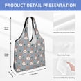 thumbnail image 4 of General Bunny Pattern Colorful Animals Canvas Shoulder Bag, 4 of 7