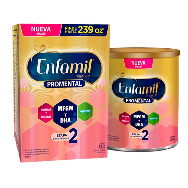 Enfamil Premium Promental Etapa 2 Fórmula Para Lactantes De 6 a 12 Meses Paquete Promo 1.9 Kilos Enfamil Premium 2