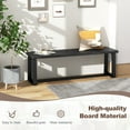thumbnail image 5 of Costway 56.5"L Large Wood Dining Bench with Metal Frame Adjustable Footpads for Kitchen Black, 5 of 9